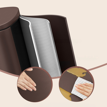 Kosz na śmieci metalowy pojedyncza komora brązowy