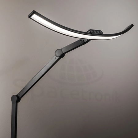 Spacetronik Moris elektrischer Schreibtisch SPE-O121 120x60, Gestell schwarz, Platte helles Holz