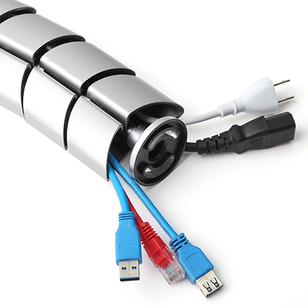 Spacetronik SPK-03S 80c silberne Kabelführung