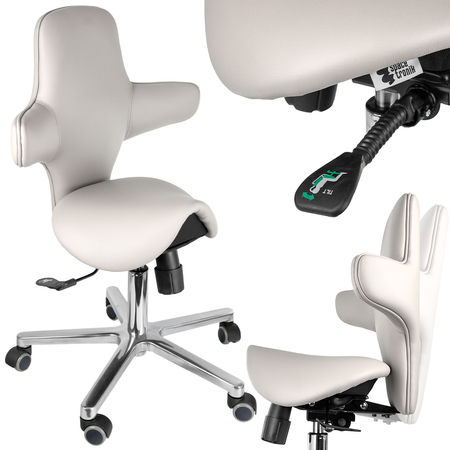 Ergonomiczny hoker regulowany SELLA 4 biały