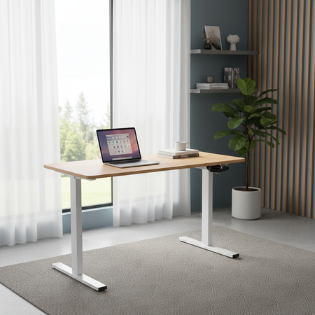 Zestaw ergonomiczny biurko manualne SPE-O113 100×60 + krzesło LUMBO 33