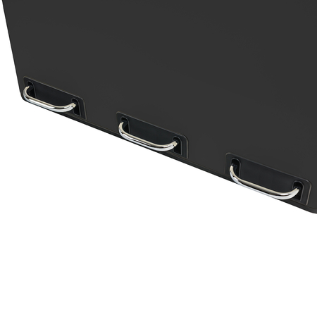 Kosz na śmieci metalowy trzykomorowy czarny