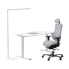 Zestaw ergonomiczny biurko Moris SPE O112WW fotel MENNKAR lampa D22 Pro