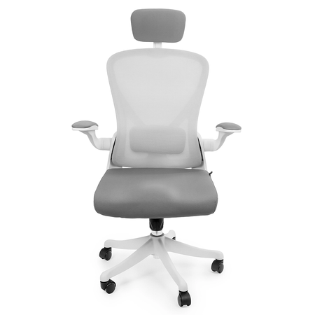 Zestaw do nowoczesnego biura: biurko elektryczne + fotel + szafka