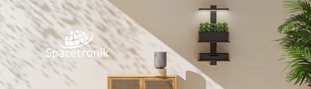 Wandregal für Blumentopf SPGC21BN Schwarz-braun