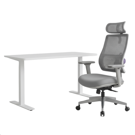 Zestaw regulowany biurko elektryczne SPE-O111 120×60 + krzesło LUMBO 11