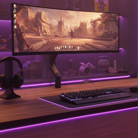 Uchwyt gazowy na monitor Spacetronik SPA-G111