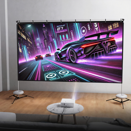 Spacetronik tragbare 100'' 4K Projektionswand