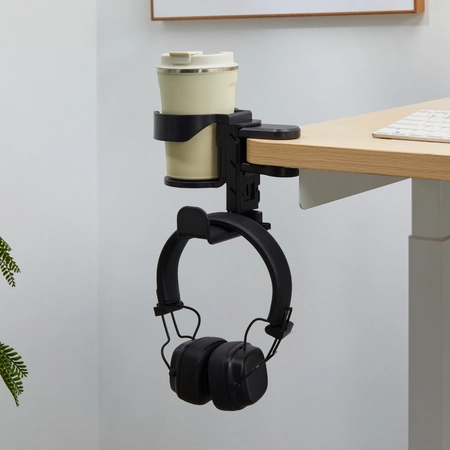 Wieszak na słuchawki montowany do krawędzi blatu