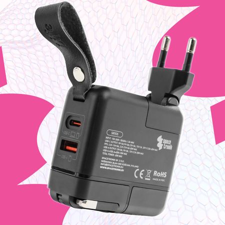 Adapter podróżny USB 4w1 GaN 65W Spacetronik SR105