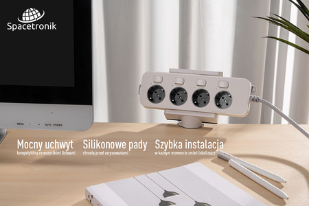 Uchwyt do listwy zasilającej Spacetronik SPB013W