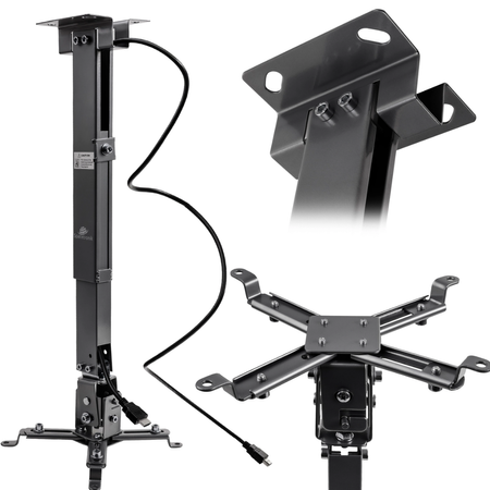 Zestaw ekran reczny uchwyt transmiter HDMI pilot prezentacyjny