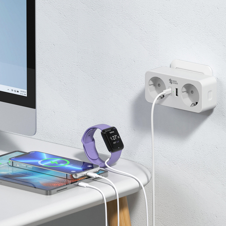 Listwa zasilająca 2xAC 1xUSB 1xUSB-C SPS-PS01W