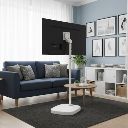 Mobilny Stojak Podłogowy TV SPET03W na Sprężynie Gazowej