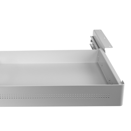 Under-Desk Storage Drawer USB Ports Large Black