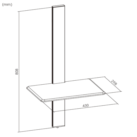 Półka ścienna pod doniczkę SPGC21BN Czarno-brązowa
