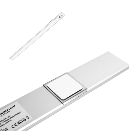 Bezprzewodowa lampa LED Czujnik ruchu 60cm Srebrna