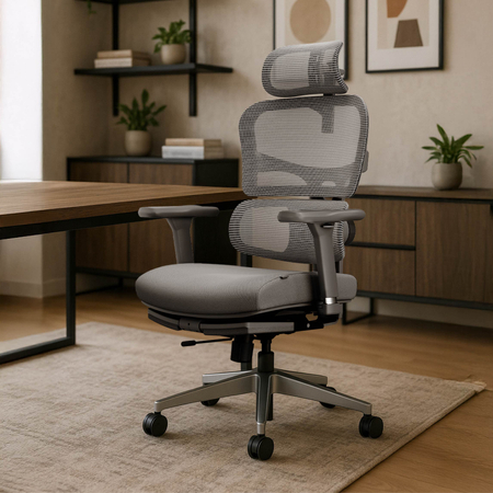 Ergonomiczny fotel Spacetronik LUMBO 44 Szary