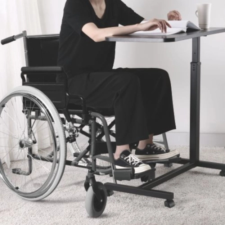 Zestaw wypoczynkowy fotel elektryczny Spacetronik Flax 04M zielony + stolik regulowany