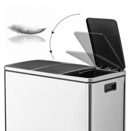 Funky Trash Can Silver Black Spacetronik Potrójny