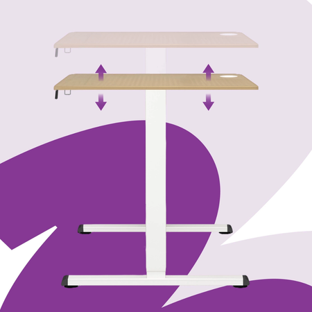 Biurko elektryczne Spacetronik SPEO111WL Moris 80×60 cm