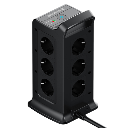 Listwa zasilająca tower 12xAC 2xUSB 1xUSB-C B