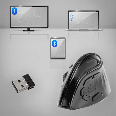 BT 2.4 RGB kabellose vertikale Maus SP-RCA09