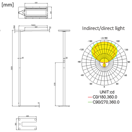 Lampa wolnostojąca LED GLOW D24 Pro Auto Czarna
