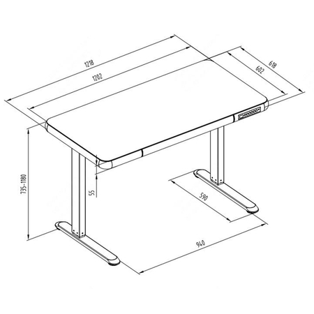 Elektryczne biurko Spacetronik SPE-B125WG Astrid