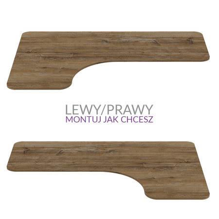 Ecktisch 160x110x60x18 cm Retro L