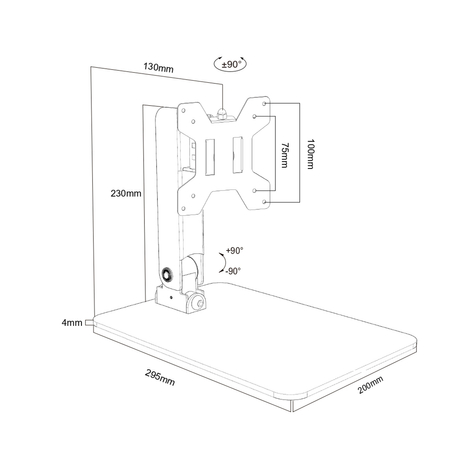 Podstawa monitora POS VESA wolnostojąca SPAT01