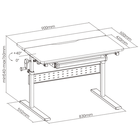 Zestaw -10% Biurko dziecięce SPE-X102 + Krzesełko SPCXD12c