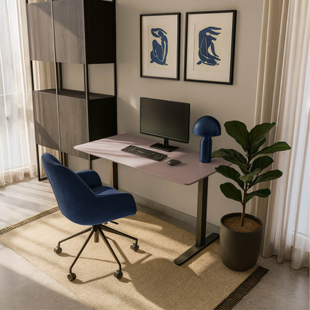 Blat MDF malowany proszkowo 120x60x2.5 Dusty Rose