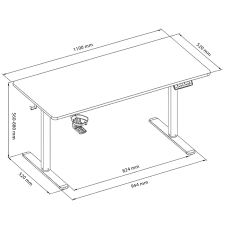 Elektryczne biurko Spacetronik XD SPE-X123WM