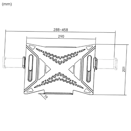 Uchwyt VESA do Laptopa 12-18" Spacetronik SPB015