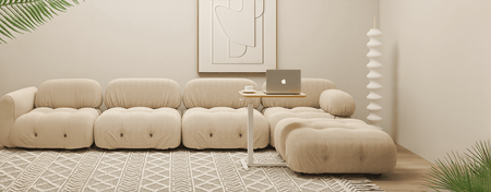 Buddy weißer manuell höhenverstellbarer Tisch