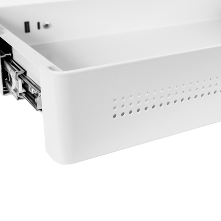 Szuflada podbiurkowa z portami USB Biała