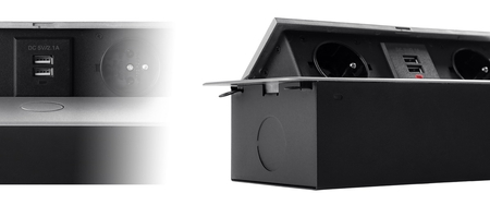 Spacetronik SPS-D24B Arbeitsplatten-Steckdosenöffnung