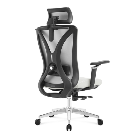 Regulowany Fotel biurowy obrotowy 5D MAURO Biały