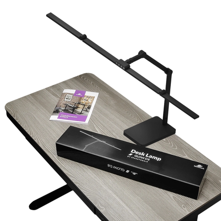 Zestaw ergonomiczny biurko elektryczne SPE F121 krzesło Spiro lampa Glow D8
