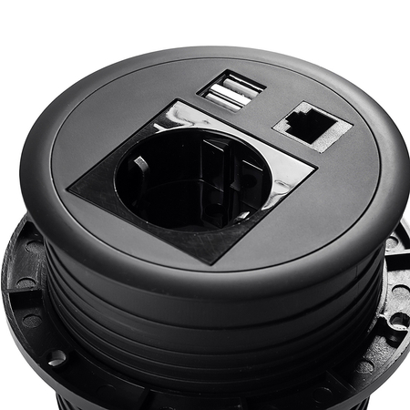 Spacetronik SPS-R1D3W V2 runde Tischsteckdose