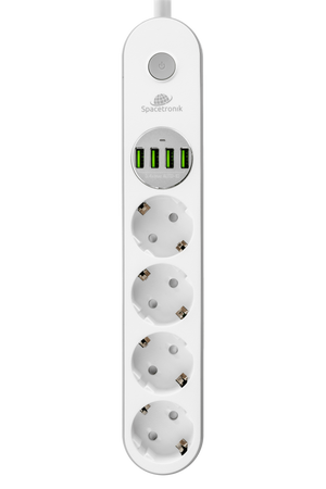 Listwa zasilająca Spacetronik SR-203 4 porty USB