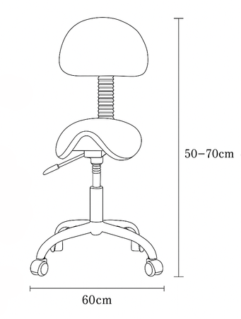 Ergonomiczny hoker regulowany SELLA 1 czarny
