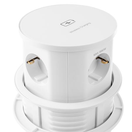 Spacetronik SPS-R3D6W V2 runde Tischsteckdose