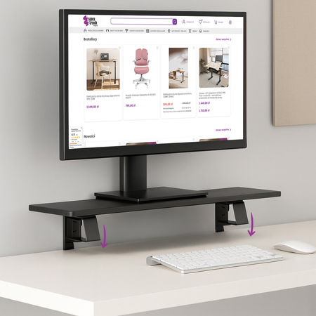 Podstawka pod monitor i laptopa Hugel Czarna