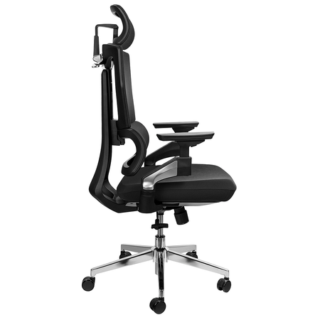 Zestaw ergonomiczny Biurko SPE O133BB Fotel BARD Lampa Glow D8