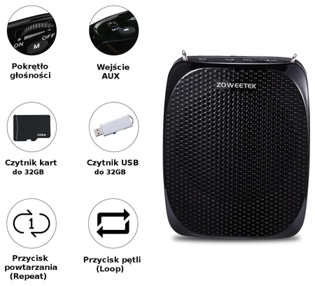 Mikrofon bezprzewodowy FM na baterie SP-VAMFM