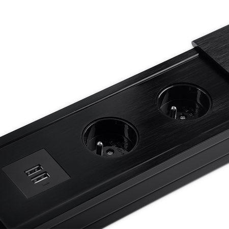 Spacetronik SPS-S24B Schiebetisch-Steckdose