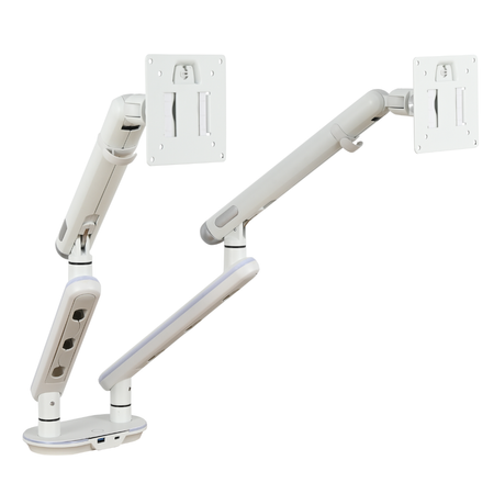 Podwójne Ramię do Monitora SPAF120LUW Białe