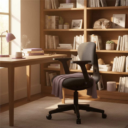 Fotel Ergonomiczny Spacetronik SETTO z Podłokietnikami 4D Czarny